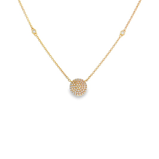 14KT YELLOW GOLD DIAMOND NECKLACE
