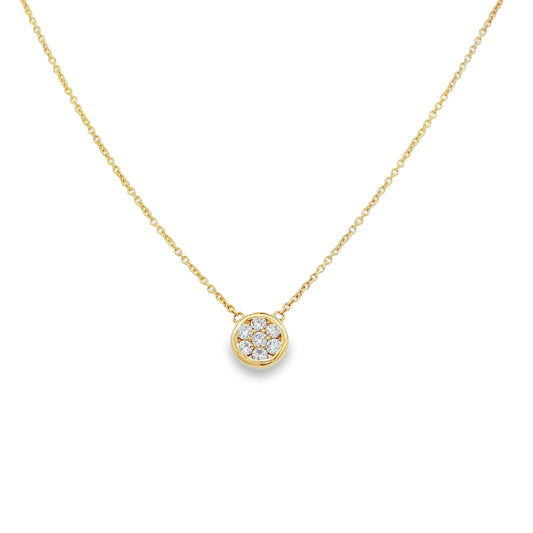 14KT YELLOW GOLD DIAMOND NECKLACE