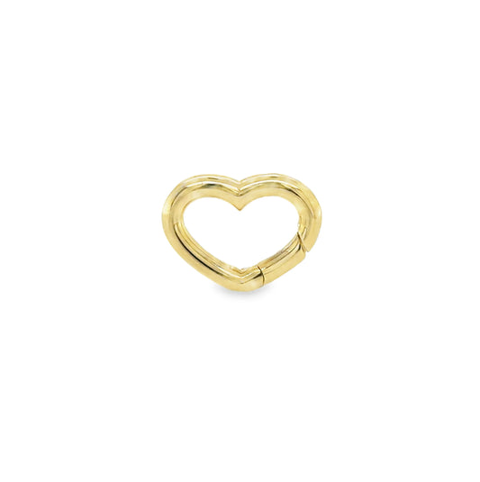 14K YELLOW GOLD HEART PUSH LOCK