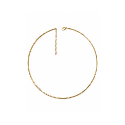 14KT GOLD OMEGA CHOKER NECKLACE