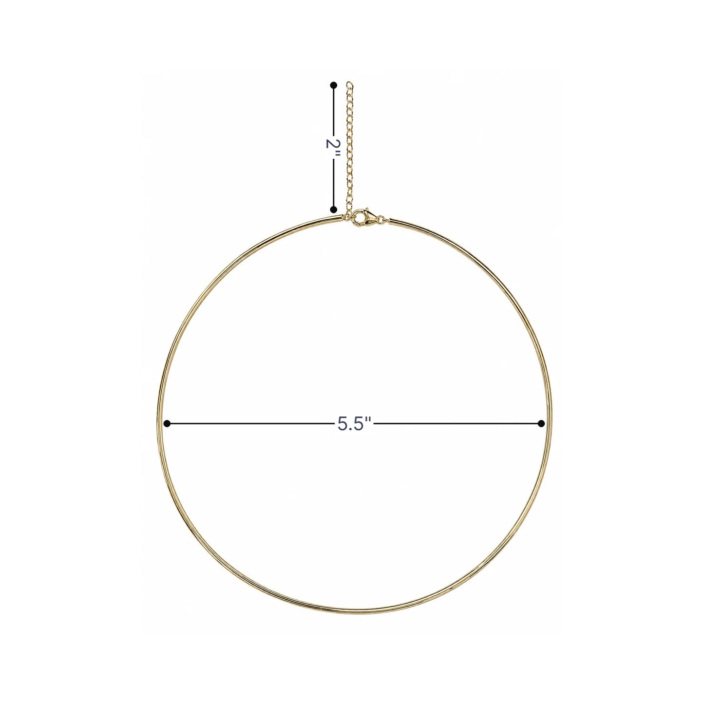 14KT GOLD OMEGA CHOKER NECKLACE