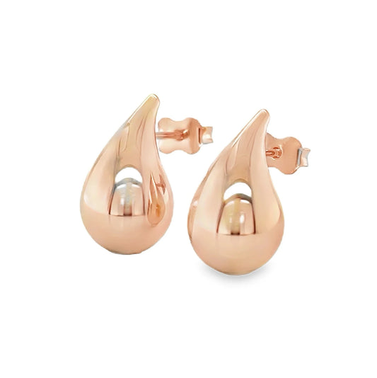 14K RG TEARDROP EARRINGS