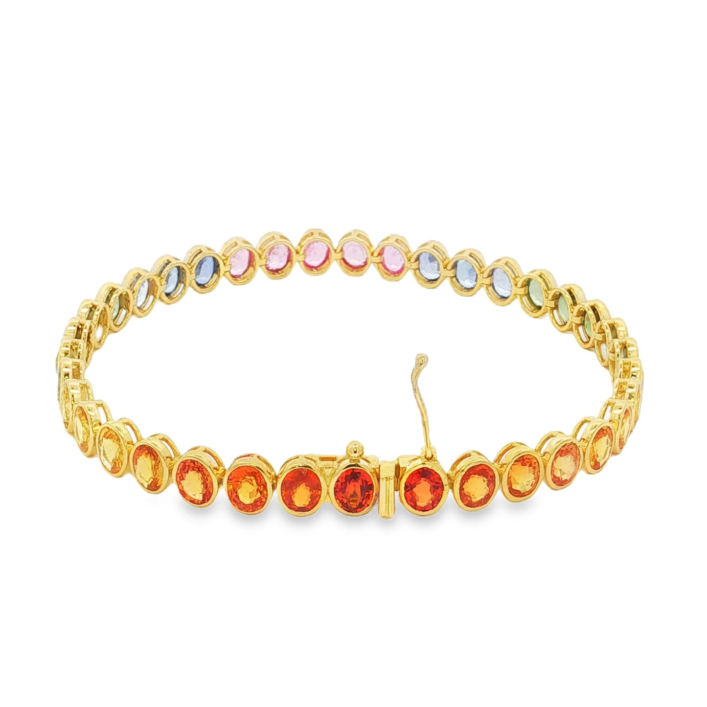 18KT GOLD MULTI SAPPHIRE BRACELET