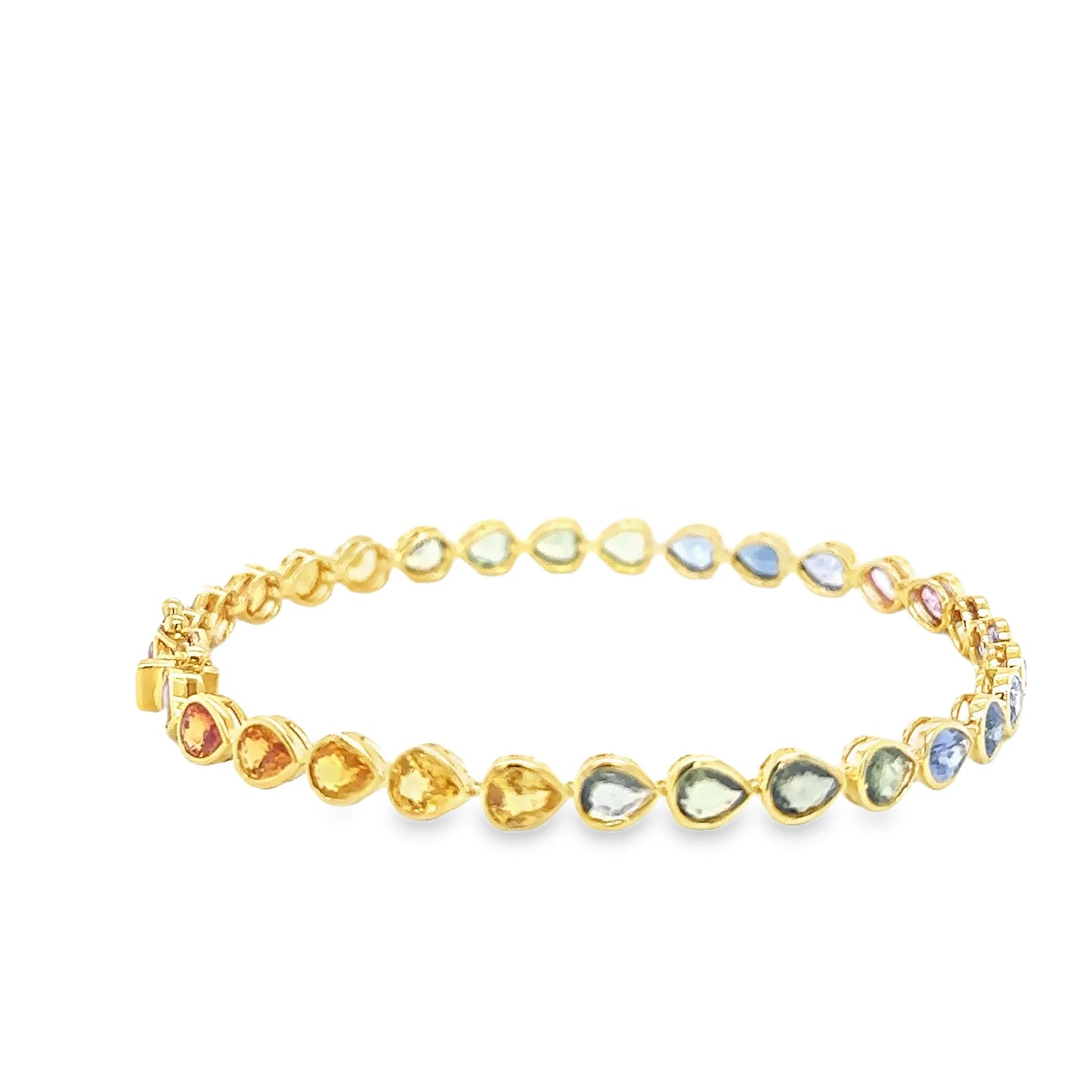 18KT GOLD MULTI SAPPHIRE BRACELET