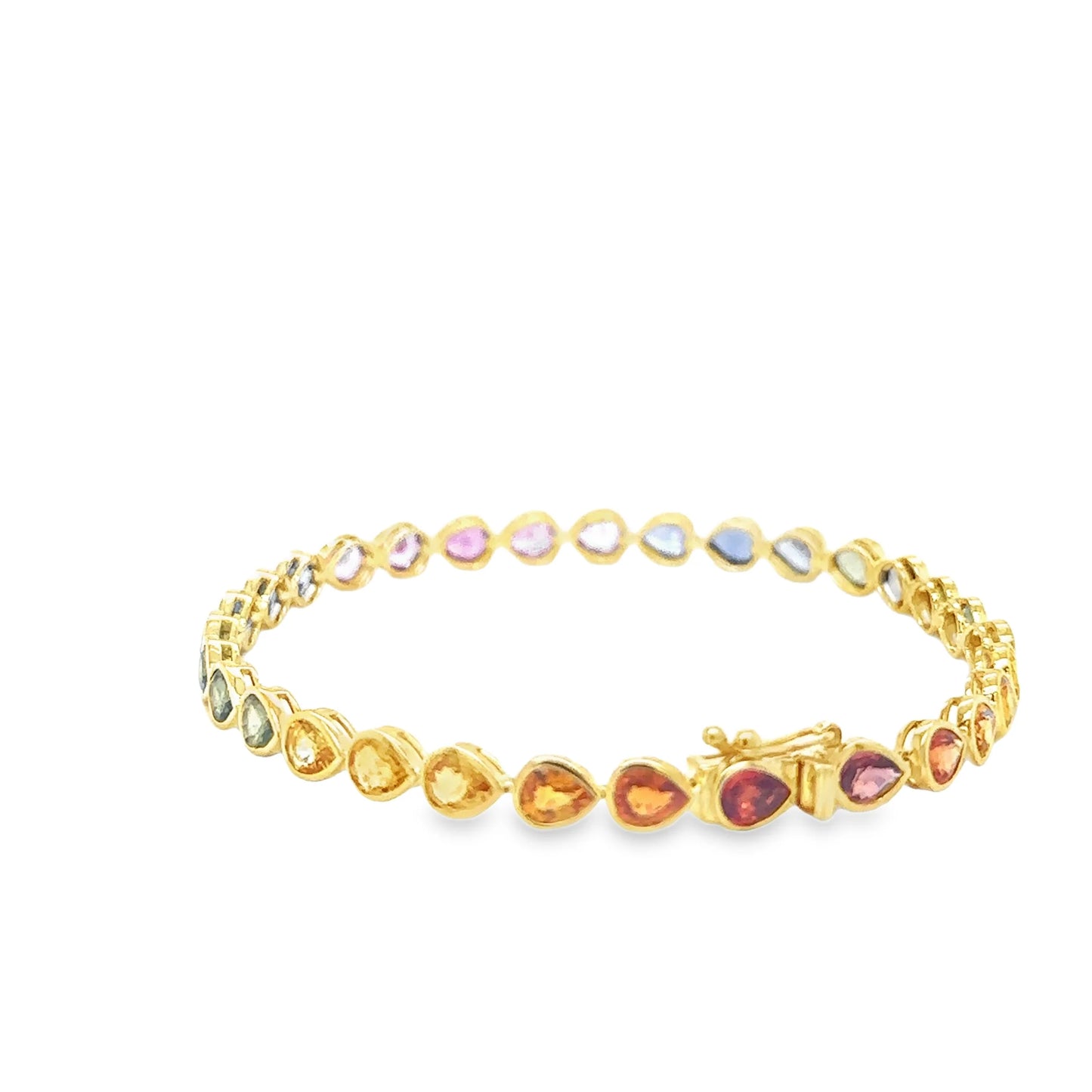 18KT GOLD MULTI SAPPHIRE BRACELET