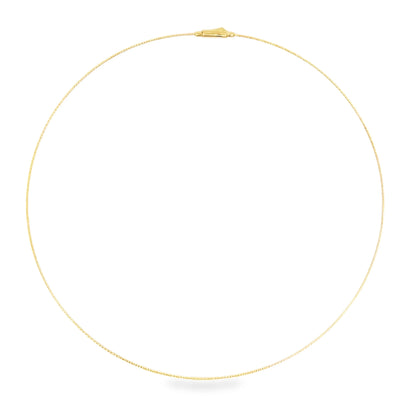 18KT GOLD OMEGA DIAMOND CUT NECKLACE