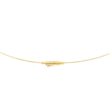 18KT GOLD OMEGA DIAMOND CUT NECKLACE