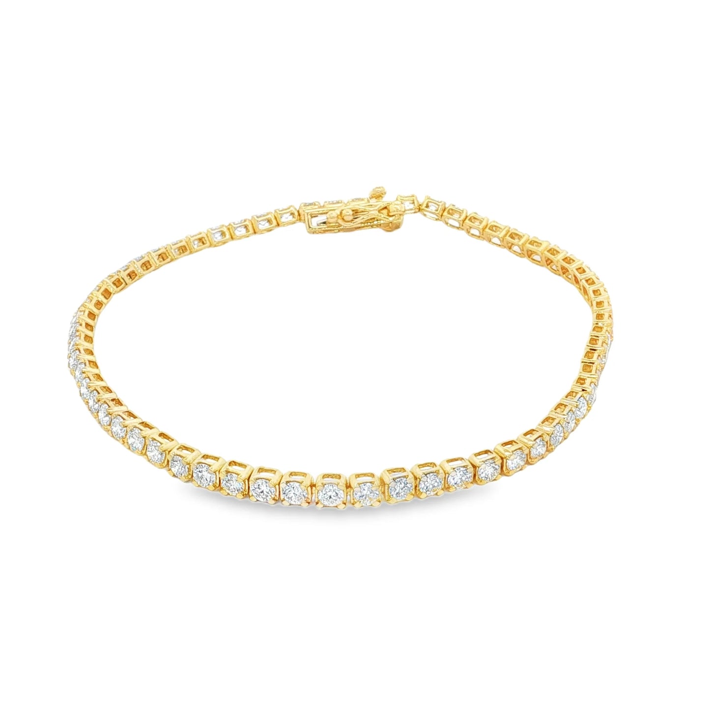 14KT GOLD NATURAL DIAMONDS TENNIS BRACELET (3.00 CTS)