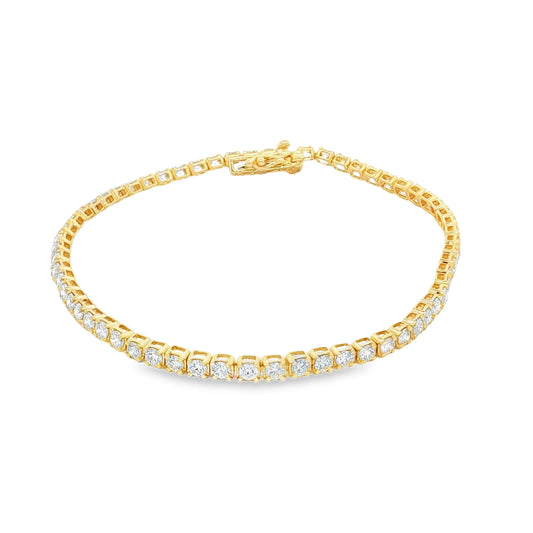 14KT GOLD NATURAL DIAMONDS TENNIS BRACELET (3.00 CTS)