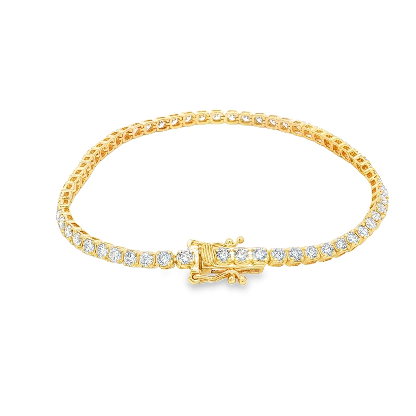 14KT GOLD NATURAL DIAMONDS TENNIS BRACELET (3.00 CTS)
