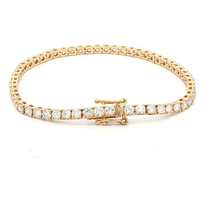 14KT GOLD NATURAL DIAMOND TENNIS BRACELET (4.00 CTS)
