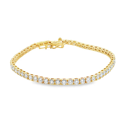 14KT GOLD NATURAL DIAMOND TENNIS BRACELET (4.00 CTS)