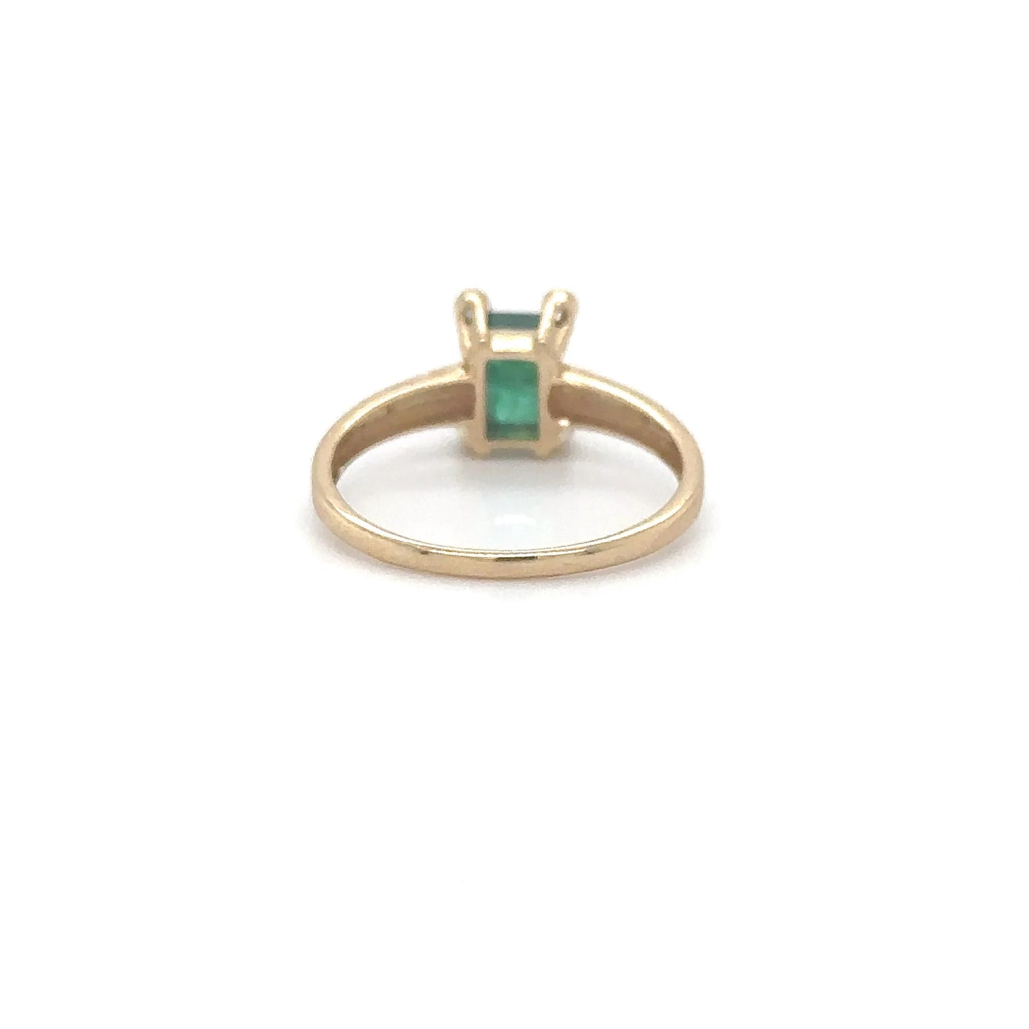 14KT YELLOW GOLD EMERALD AND DIAMONDS RING
