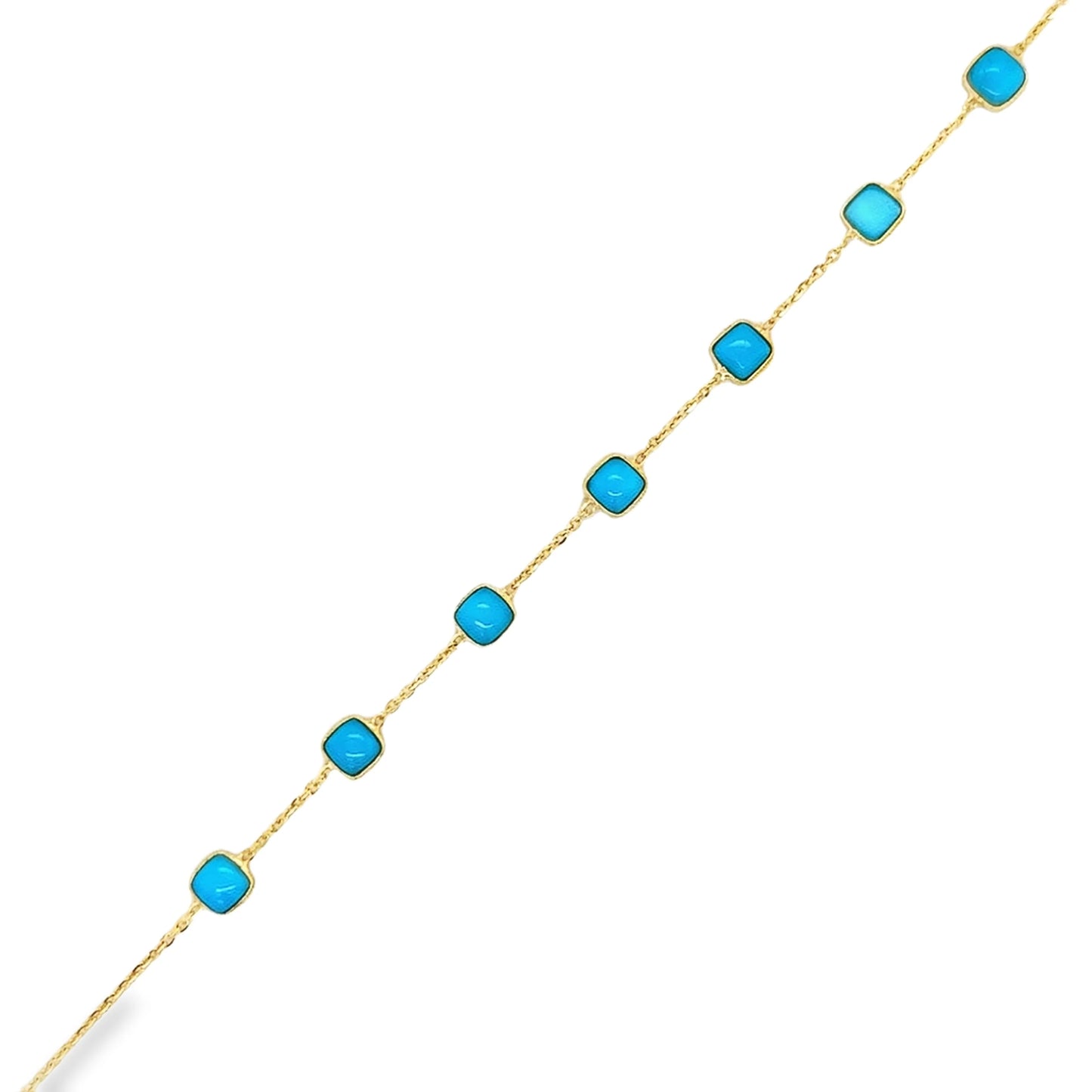 YELLOW GOLD TURQUOISE BRACELET