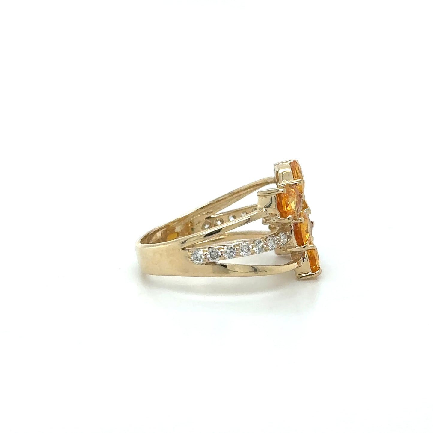 YELLOW GOLD YELLOW SAPPHIRE DIAMOND RING