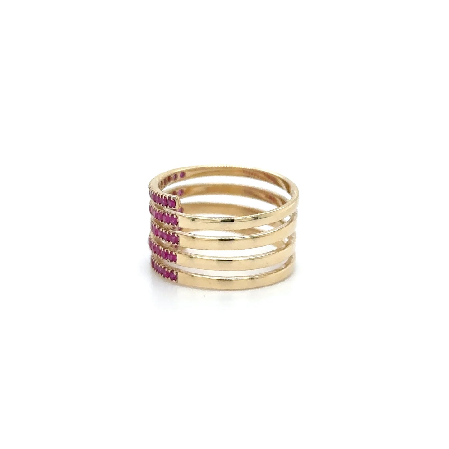 14KT YELLOW GOLD RUBY RING