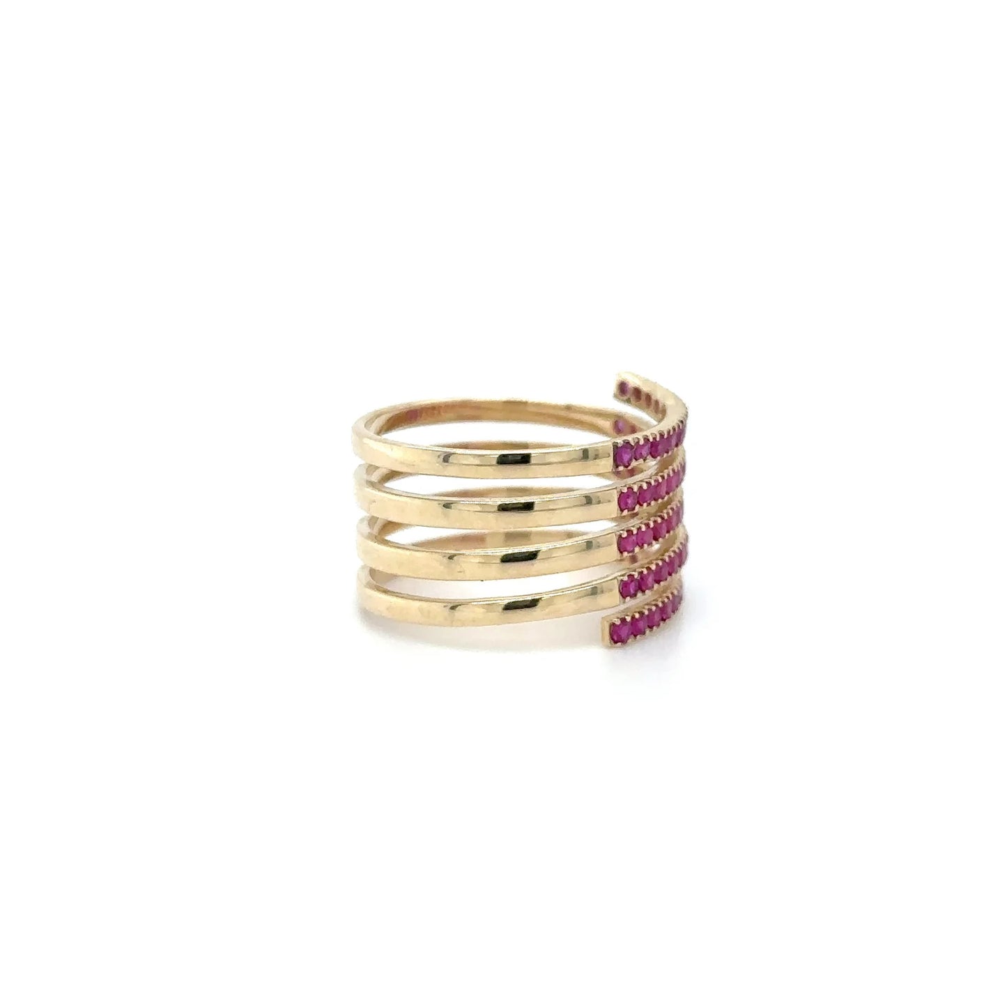 14KT YELLOW GOLD RUBY RING