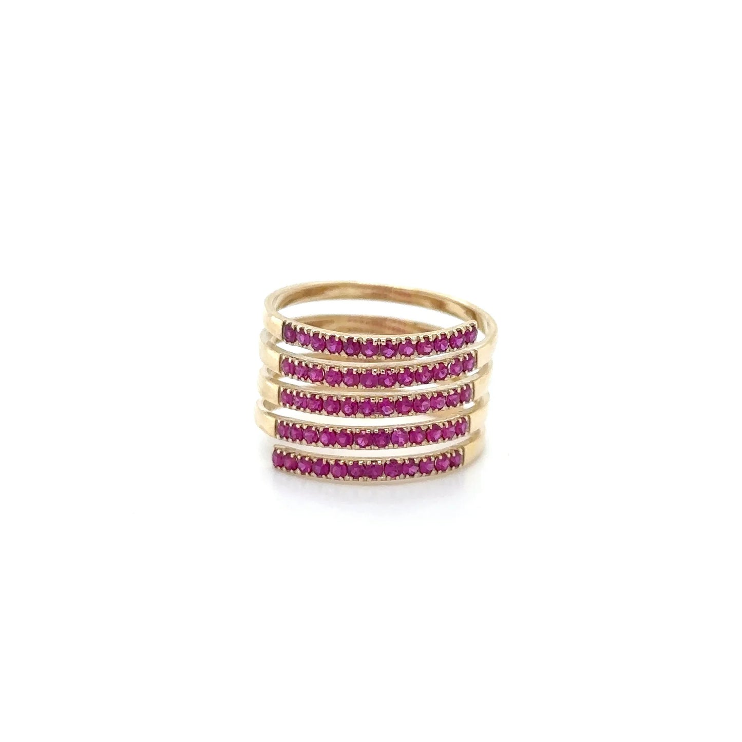 14KT YELLOW GOLD RUBY RING