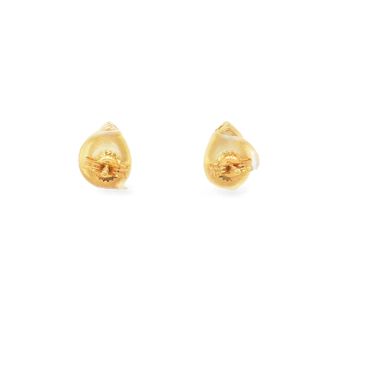14KT YELLOW GOLD EMERALD AND DIAMONDS PEAR SHAPE EARRINGS