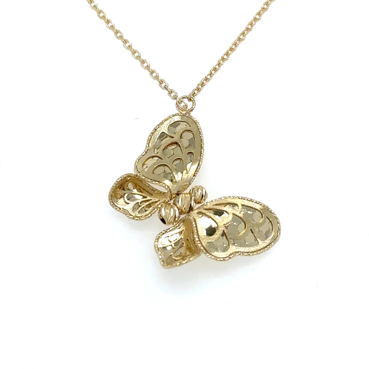 YELLOW GOLD BUTTERFLY NECKLACE