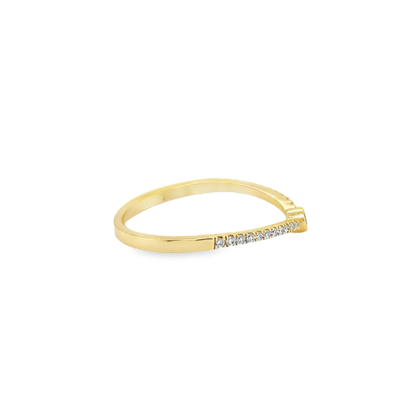 14KT YELLOW GOLD SAPPHIRE RING WITH DIAMONDS