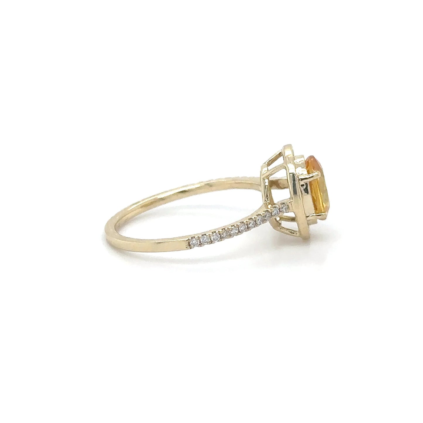 14KT YELLOW GOLD MULTI SAPPHIRE AND DIAMOND RING