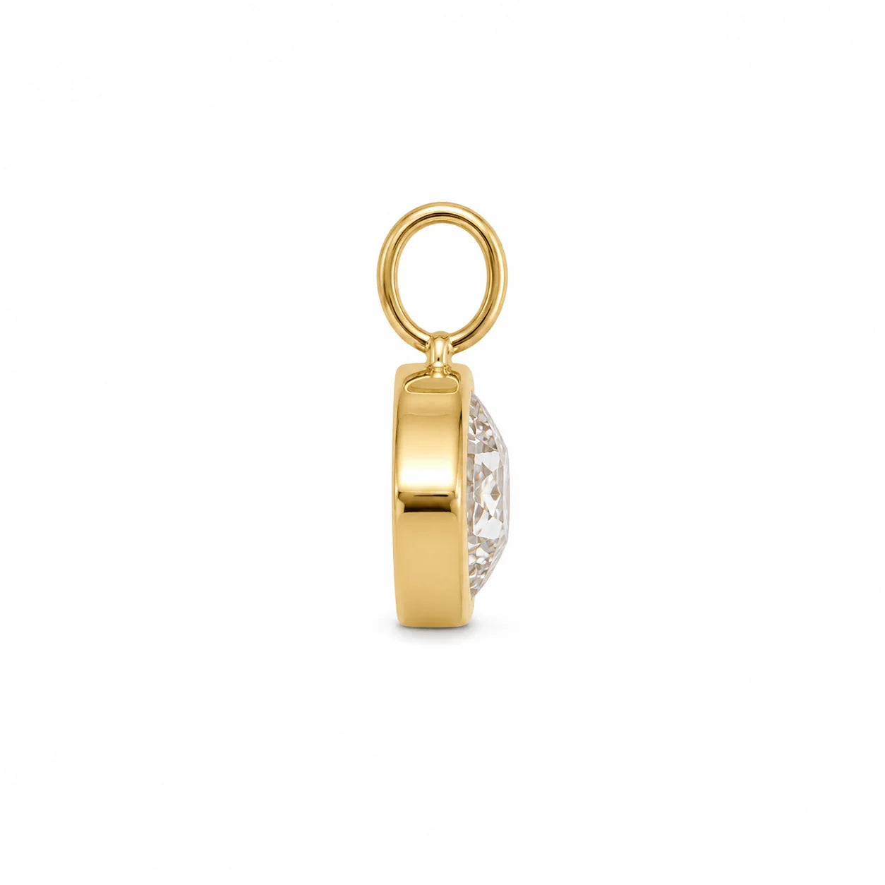 14KT YELLOW GOLD MARQUISE NATURAL DIAMOND PENDANT