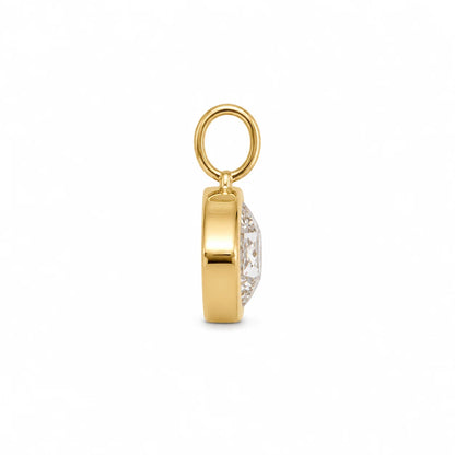 14KT YELLOW GOLD MARQUISE NATURAL DIAMOND PENDANT