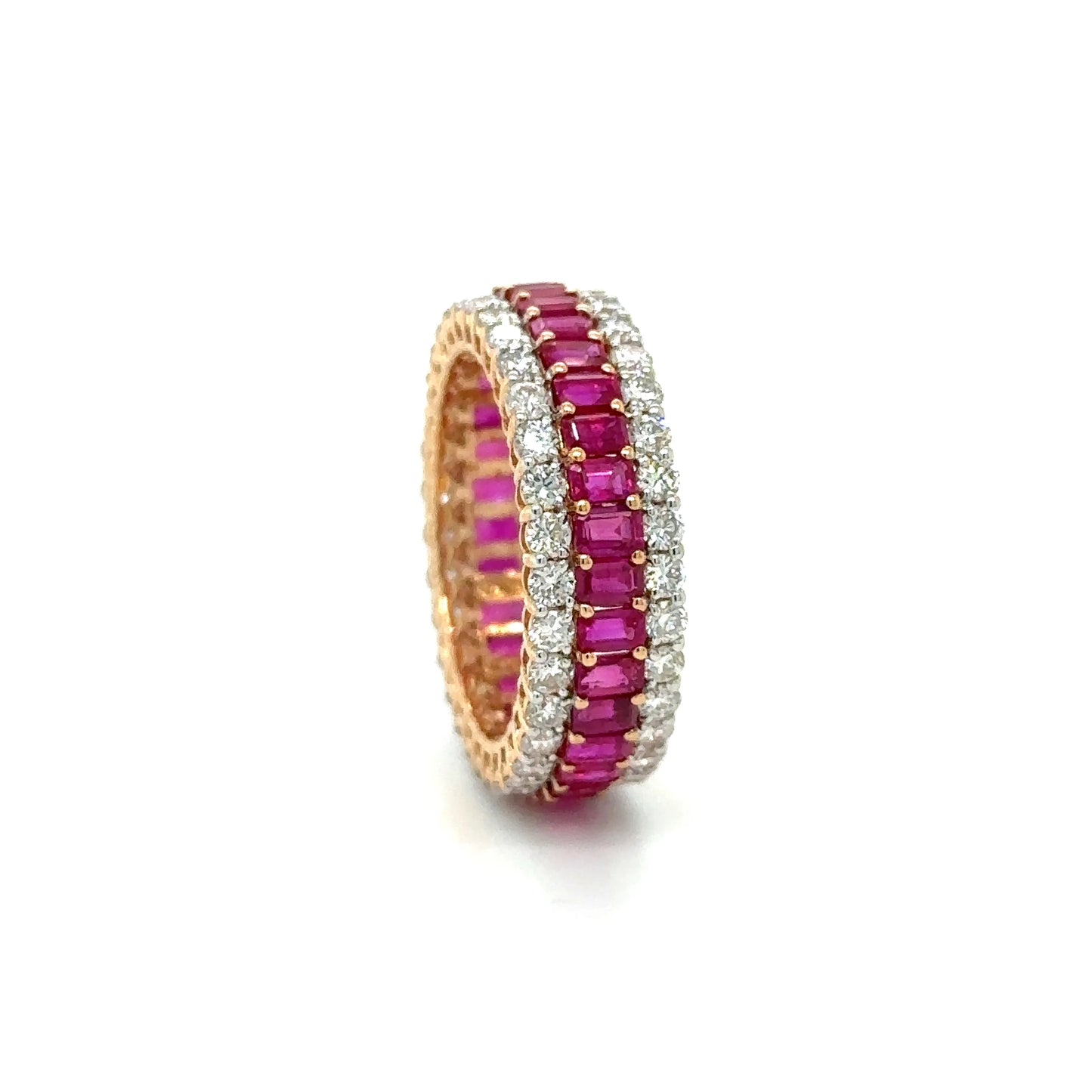 18KT ROSE GOLD RUBY DIAMOND RING