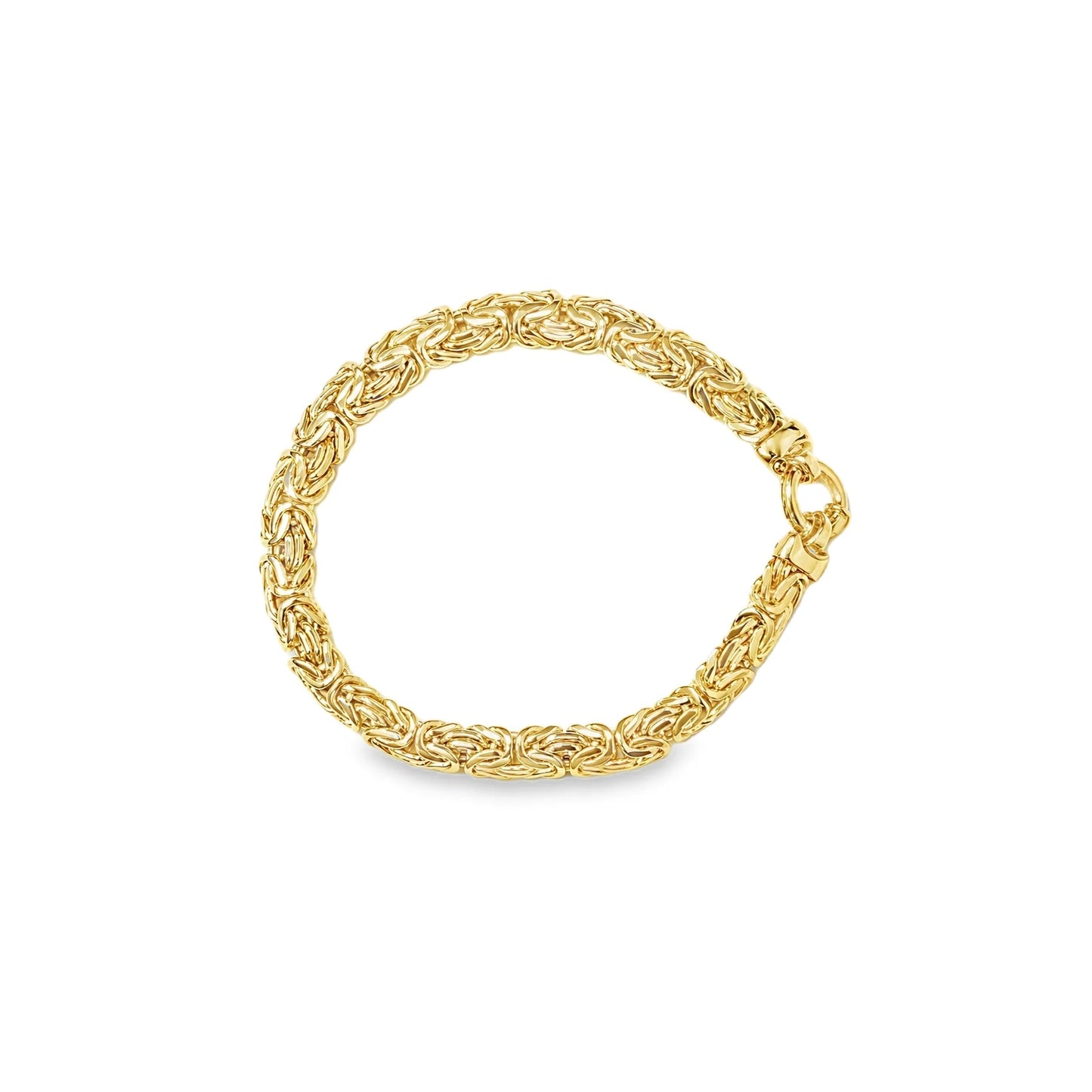 14KT YELLOW GOLD BYZANTINE BRACELET