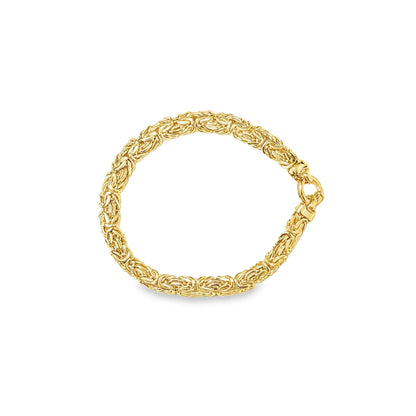 14KT YELLOW GOLD BYZANTINE BRACELET