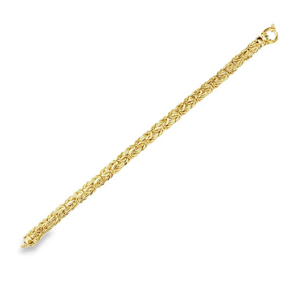 14KT YELLOW GOLD BYZANTINE BRACELET