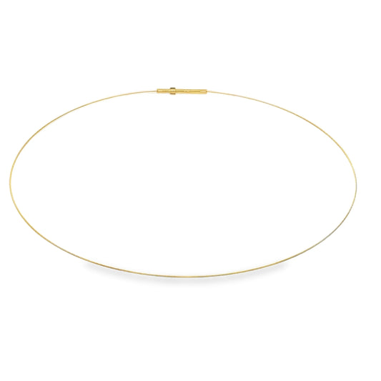 14KT YELLOW GOLD OMEGA NECKLACE