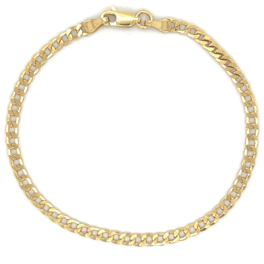 14KT YELLOW GOLD CUBAN BRACELET 7.5"