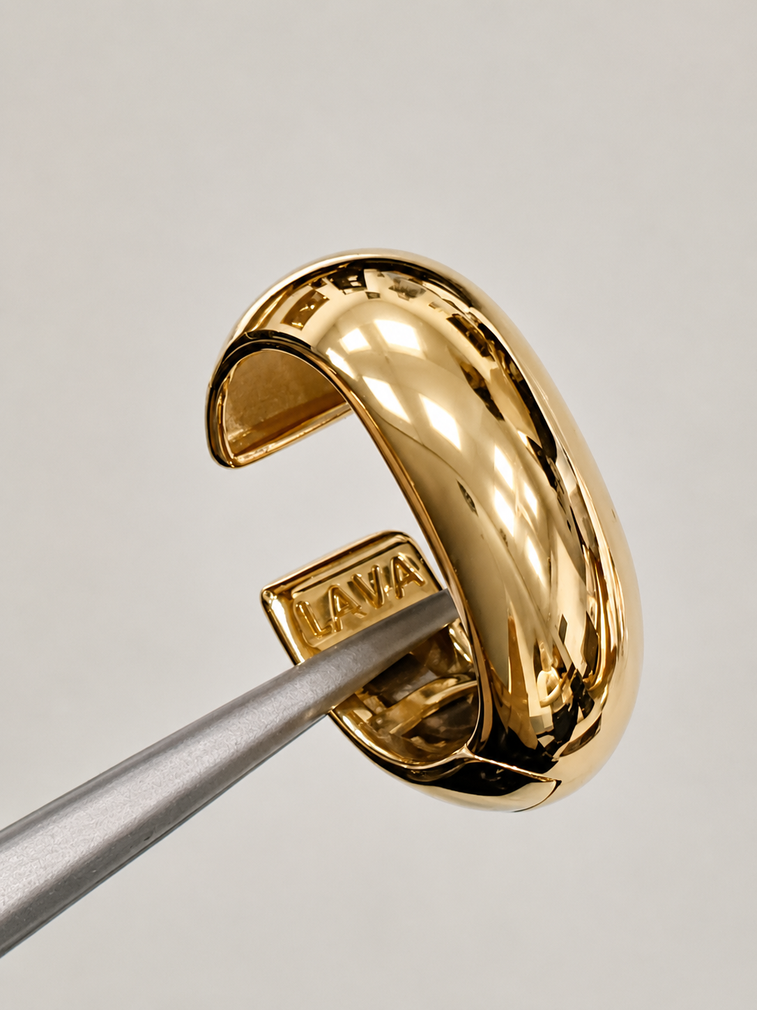 14K 6 MM THICK DOME EAR CUFF, 2 G, ANY GOLD COLOR