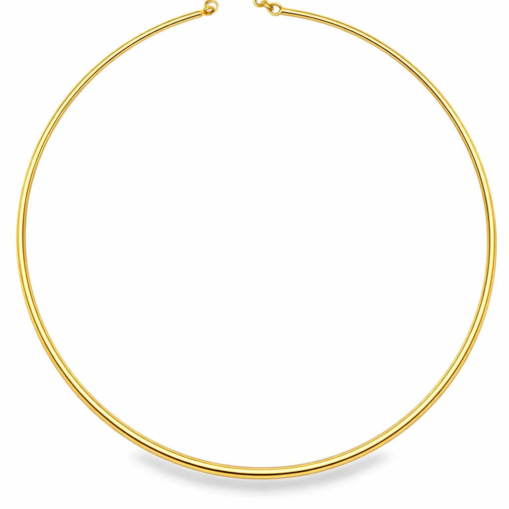 14KT YELLOW GOLD OMEGA NECKLACE