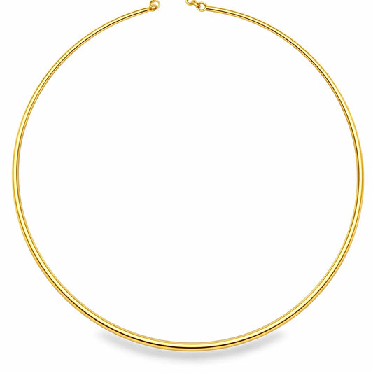 14KT YELLOW GOLD OMEGA NECKLACE