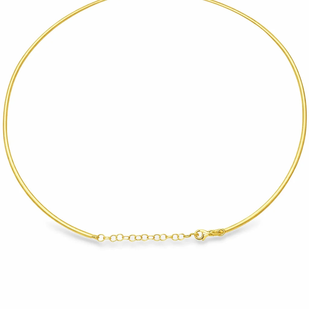14KT YELLOW GOLD OMEGA NECKLACE