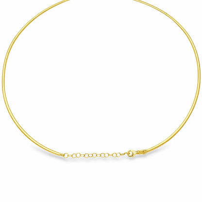 14KT YELLOW GOLD OMEGA NECKLACE