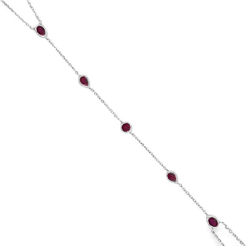 14KT GOLD RUBY HAND CHAIN