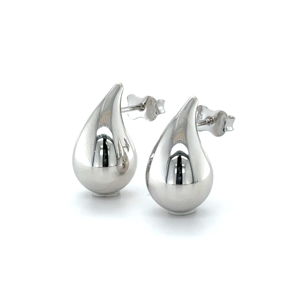 14K WG TEARDROP EARRINGS