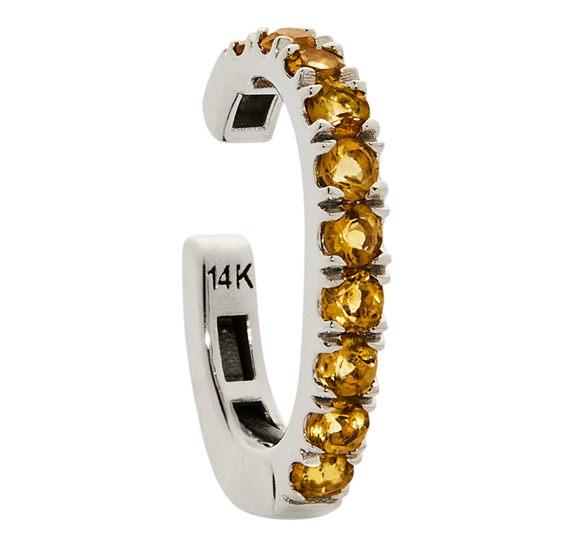 14K CITRINE EAR CUFF, 0.40-0.45 CTW, ANY GOLD COLOR