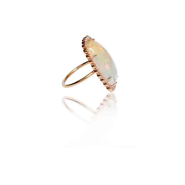 Diamond/Opal Ring