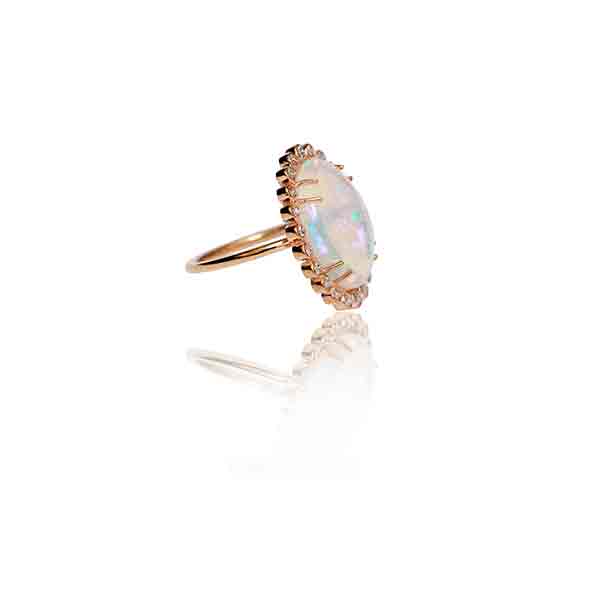 Diamond/Moon Stone Ring