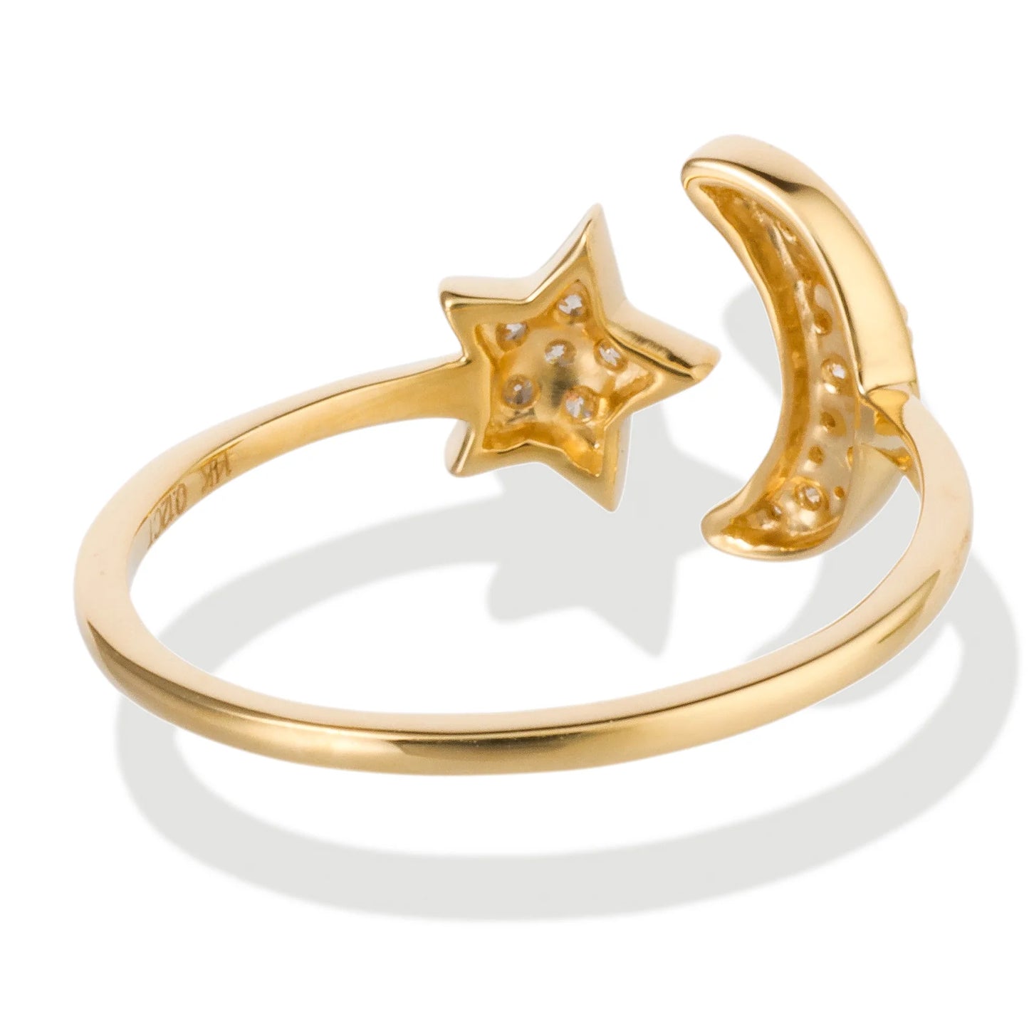 DIAMOND MOON/STAR RING