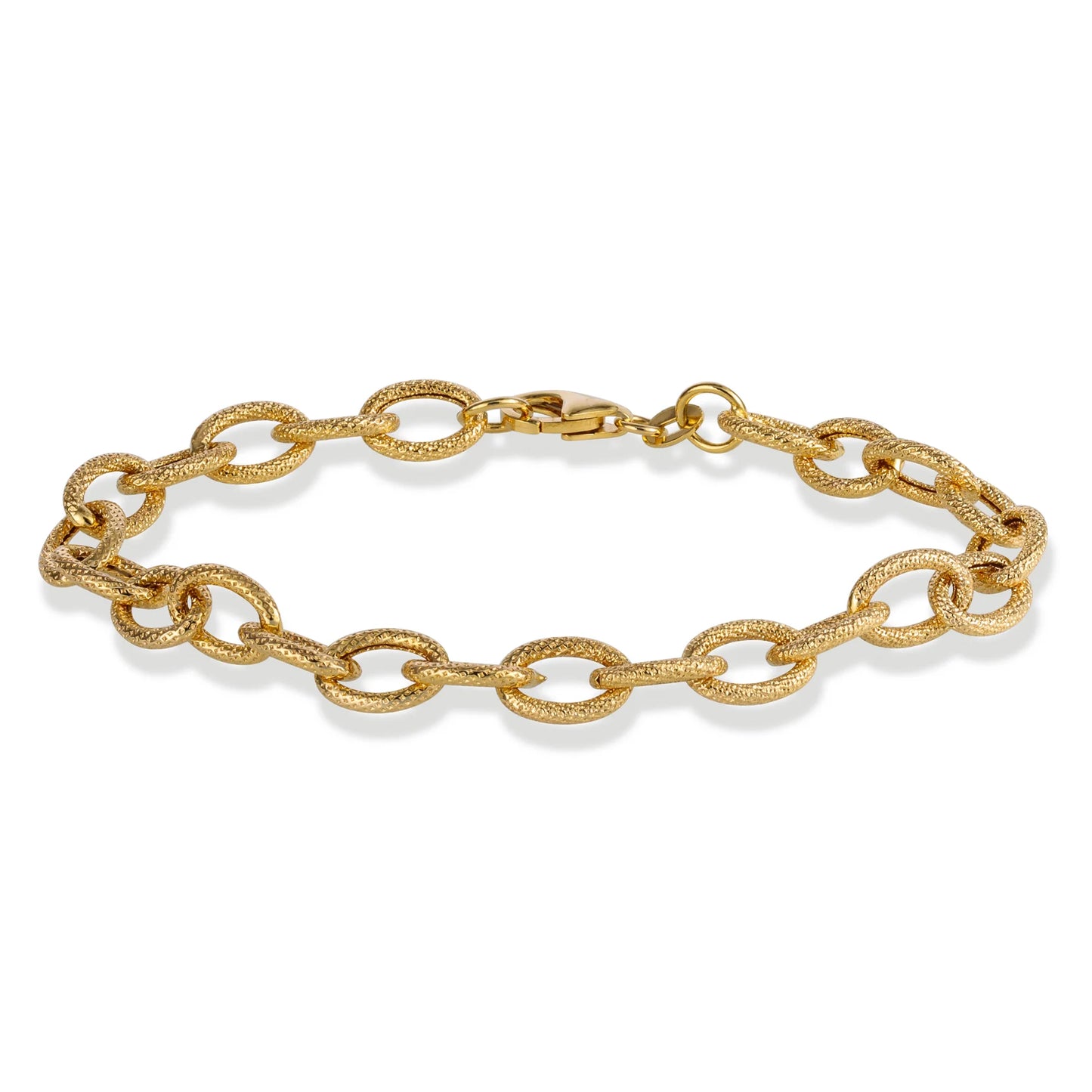 14KT GOLD OVAL LINK BRACELET