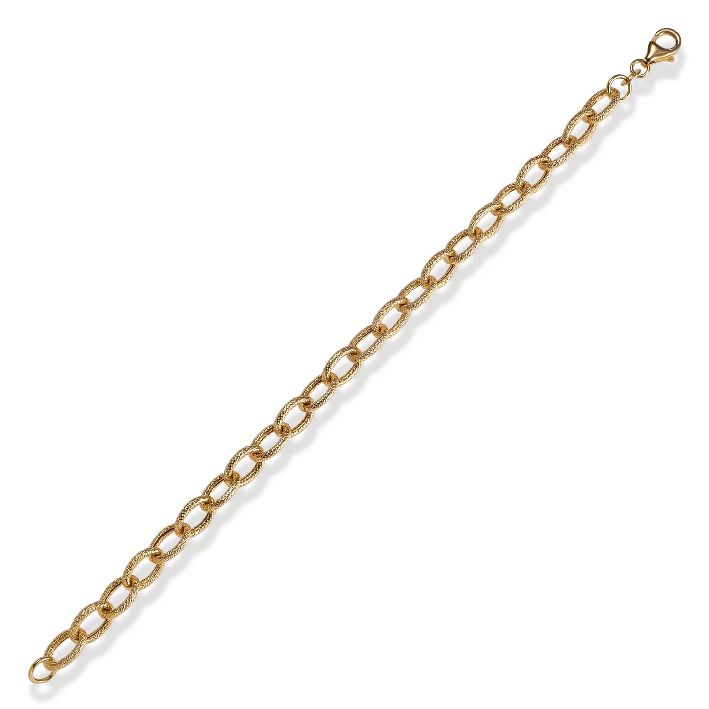 14KT GOLD OVAL LINK BRACELET