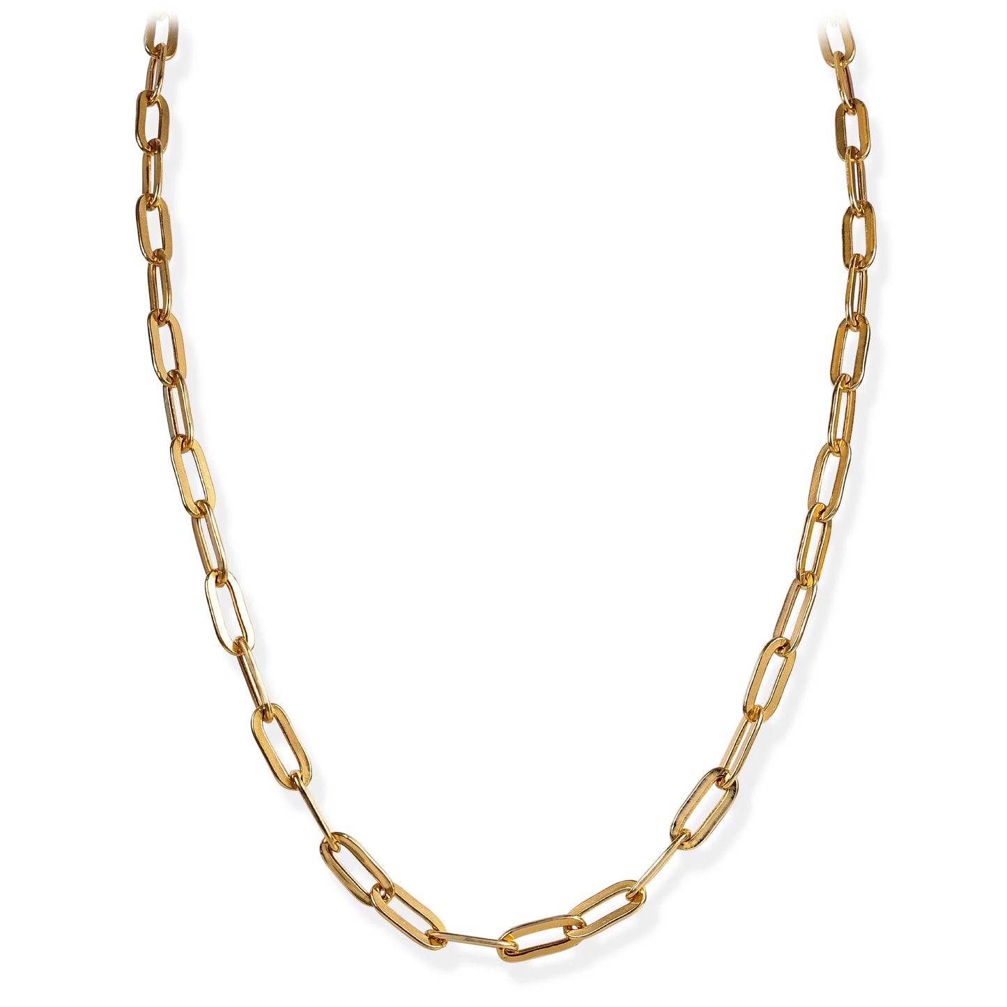 14KT GOLD FLAT PAPERCLIP NECKLACE