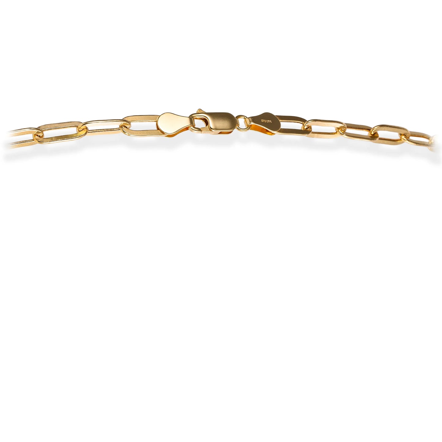 14KT GOLD FLAT PAPERCLIP NECKLACE