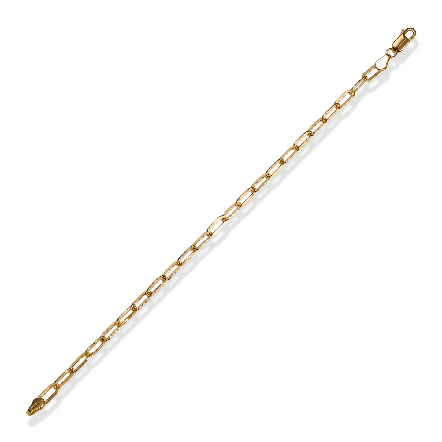 14KT GOLD FLAT PAPERCLIP CHAIN